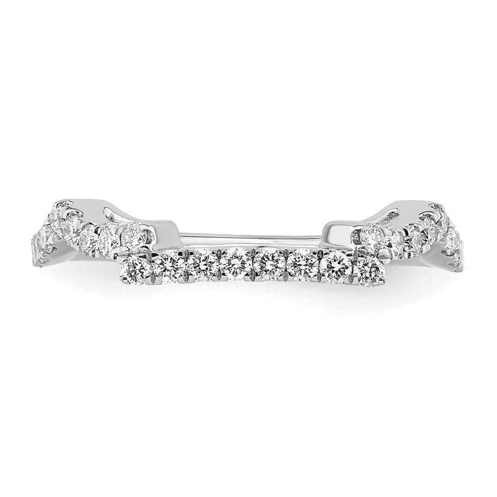 Ehering aus 14K Weißgold mit natürlichen Diamanten