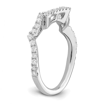 Ehering aus 14K Weißgold mit natürlichen Diamanten