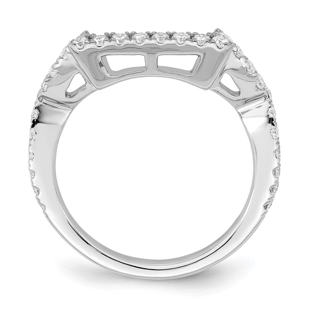 14K Weißgold Ehering mit natürlichen Diamanten