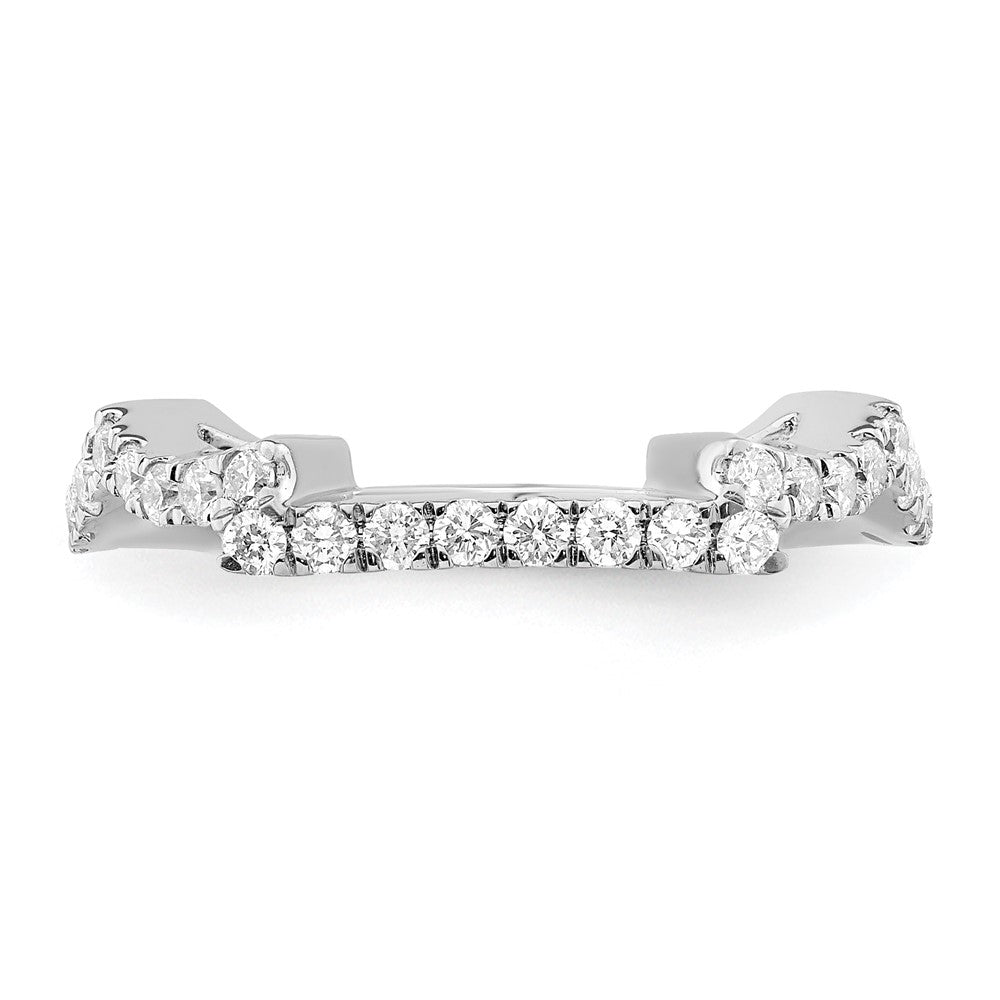 14K Weißgold Ehering mit natürlichen Diamanten