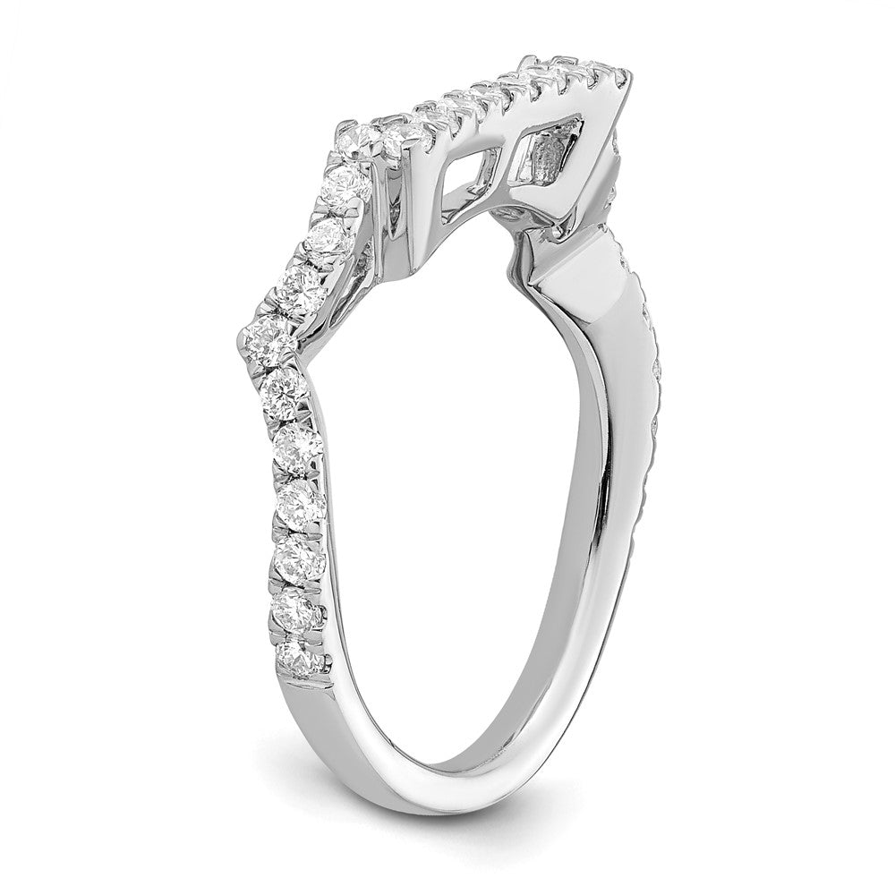 14K Weißgold Ehering mit natürlichen Diamanten