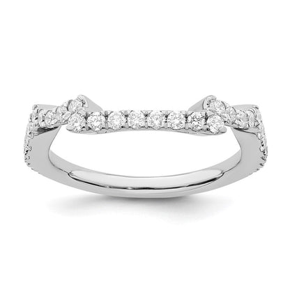 14K Weißgold Ehering mit natürlichen Diamanten