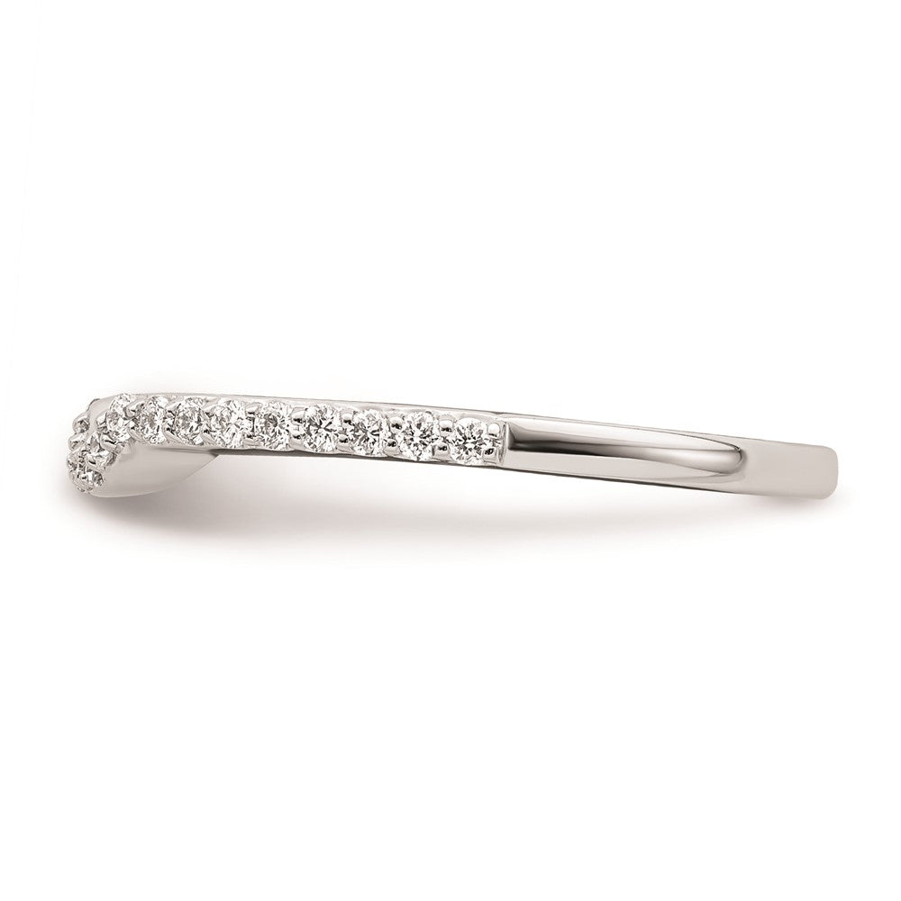 14K Weißgold Ehering mit natürlichen Diamanten 0,25 ct Gesamtgewicht