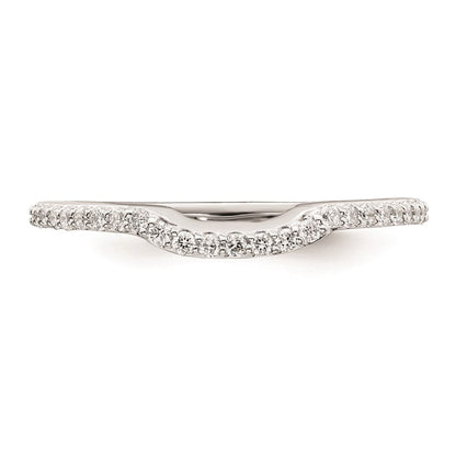 14K Weißgold Ehering mit natürlichen Diamanten 0,25 ct Gesamtgewicht