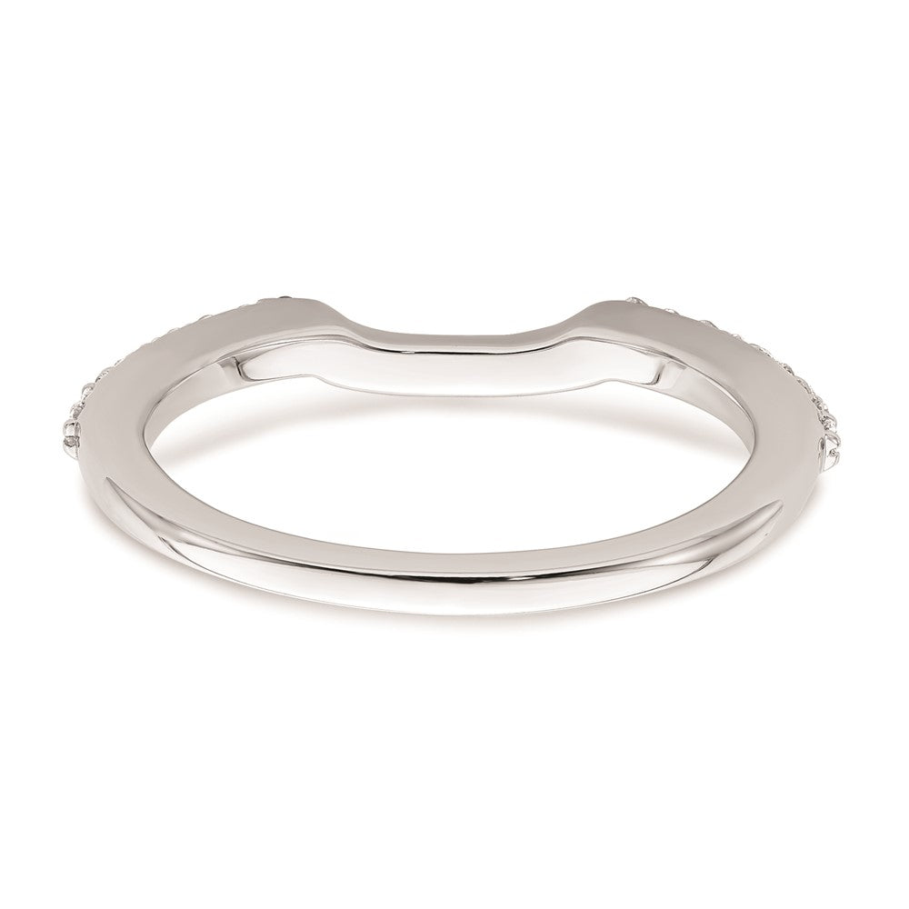14K Weißgold Ehering mit natürlichen Diamanten 0,25 ct Gesamtgewicht
