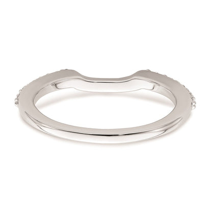 14K Weißgold Ehering mit natürlichen Diamanten 0,25 ct Gesamtgewicht