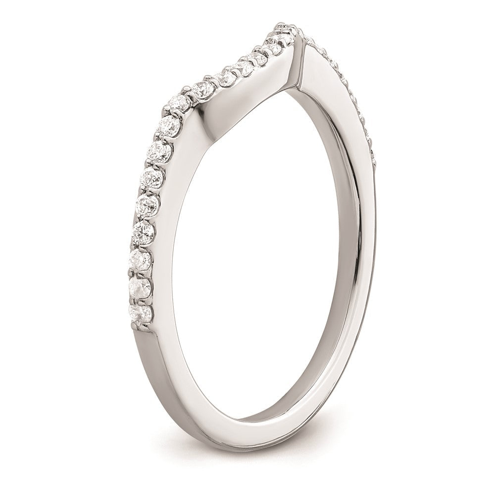 14K Weißgold Ehering mit natürlichen Diamanten 0,25 ct Gesamtgewicht