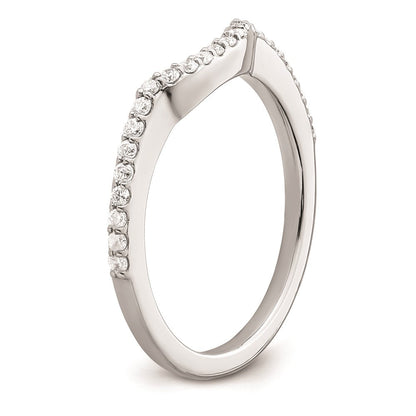 14K Weißgold Ehering mit natürlichen Diamanten 0,25 ct Gesamtgewicht
