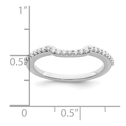 14K Weißgold Ehering mit natürlichen Diamanten 0,25 ct Gesamtgewicht