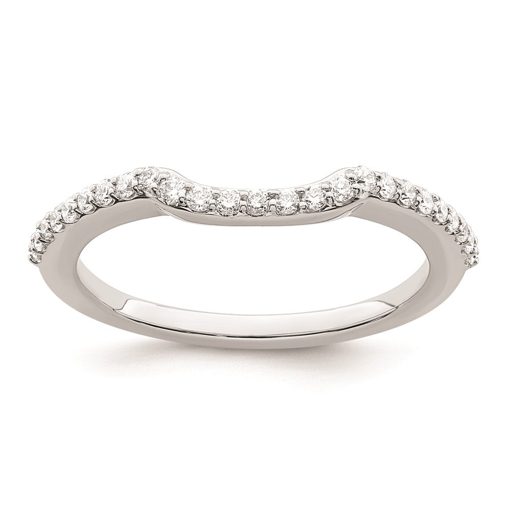 14K Weißgold Ehering mit natürlichen Diamanten 0,25 ct Gesamtgewicht