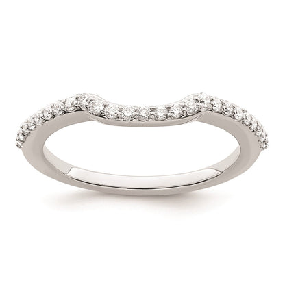 14K Weißgold Ehering mit natürlichen Diamanten 0,25 ct Gesamtgewicht