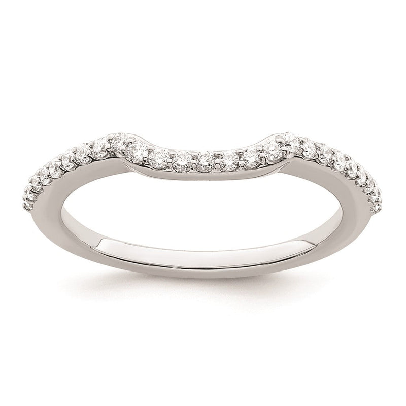 14K Weißgold Ehering mit natürlichen Diamanten 0,25 ct Gesamtgewicht