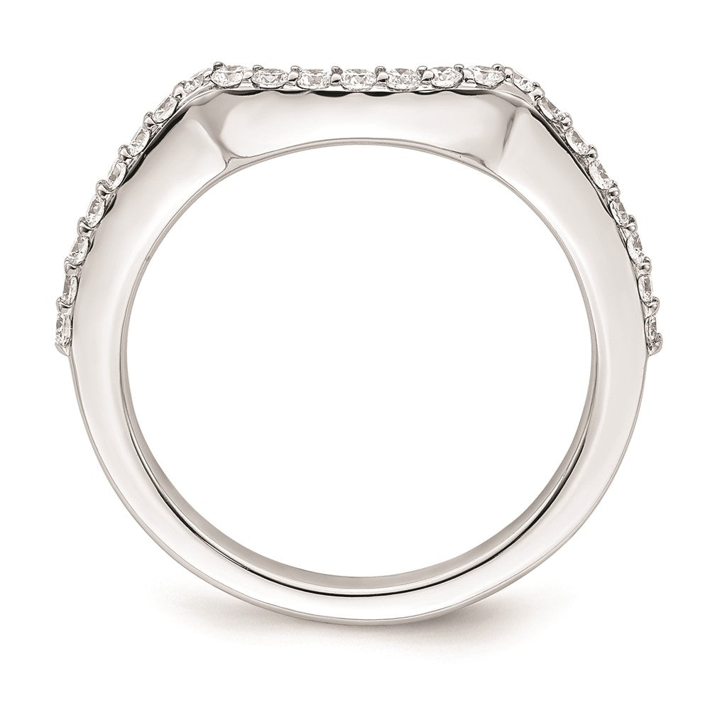 14K Weißgold Ehering mit natürlichen Diamanten