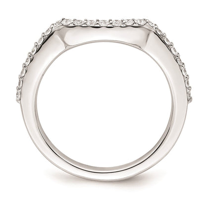 14K Weißgold Ehering mit natürlichen Diamanten