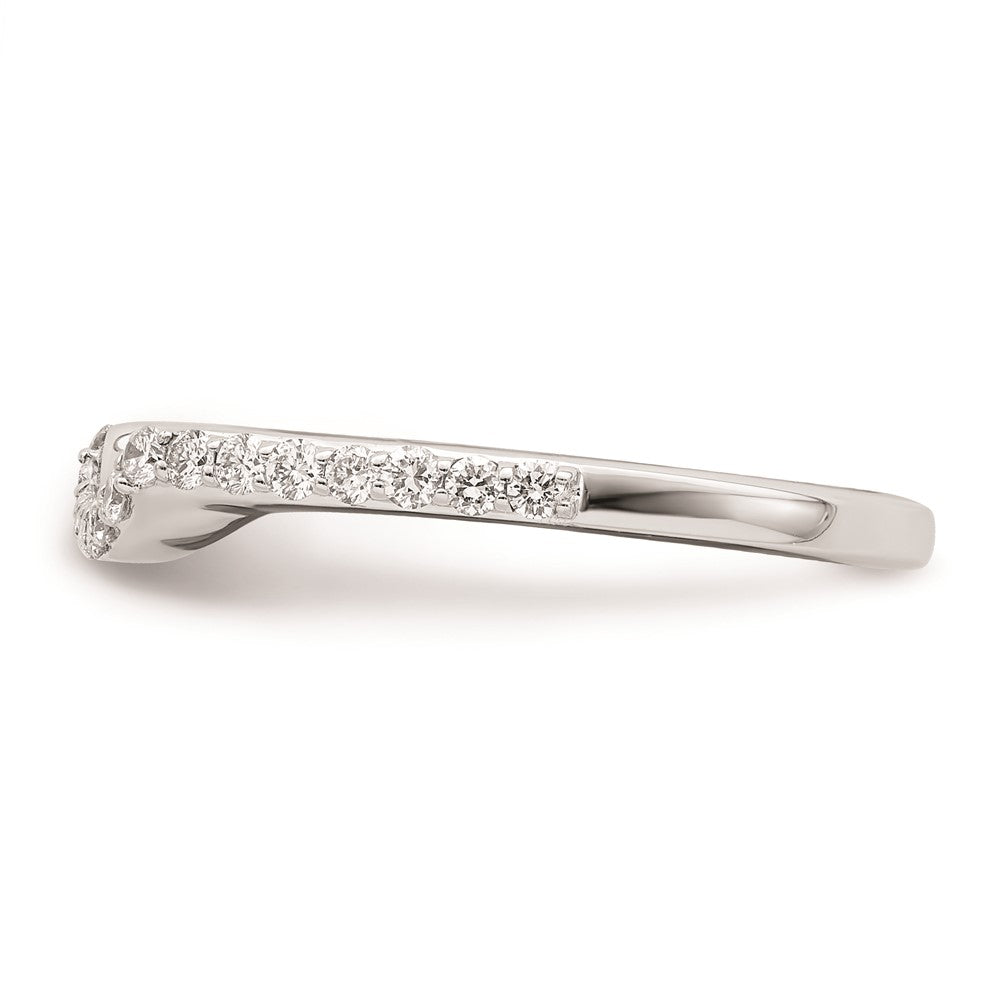 14K Weißgold Ehering mit natürlichen Diamanten