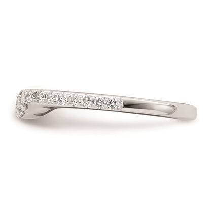 14K Weißgold Ehering mit natürlichen Diamanten