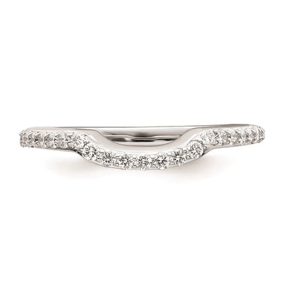 14K Weißgold Ehering mit natürlichen Diamanten