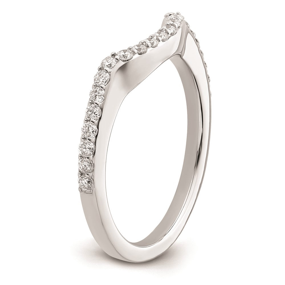 14K Weißgold Ehering mit natürlichen Diamanten