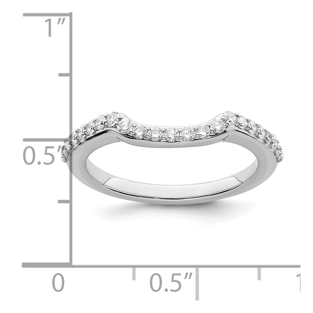 14K Weißgold Ehering mit natürlichen Diamanten