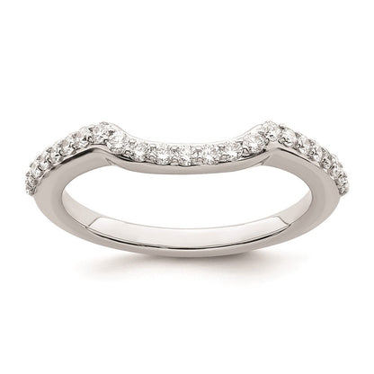 14K Weißgold Ehering mit natürlichen Diamanten