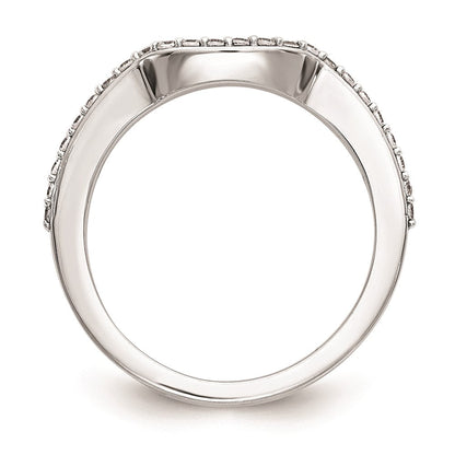 14K Weißgold Ehering mit natürlichen Diamanten