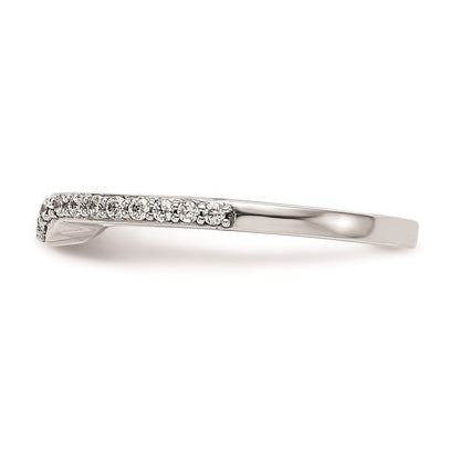 14K Weißgold Ehering mit natürlichen Diamanten