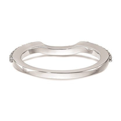 14K Weißgold Ehering mit natürlichen Diamanten