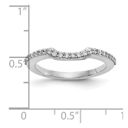 14K Weißgold Ehering mit natürlichen Diamanten