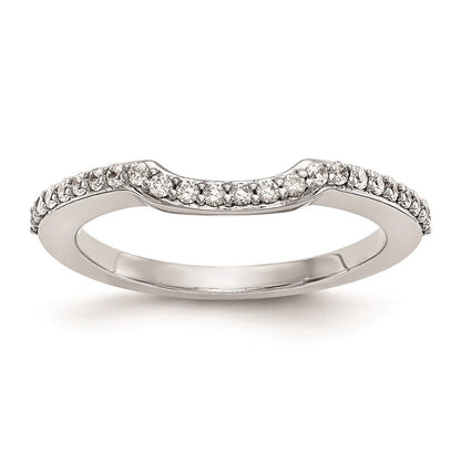 14K Weißgold Ehering mit natürlichen Diamanten