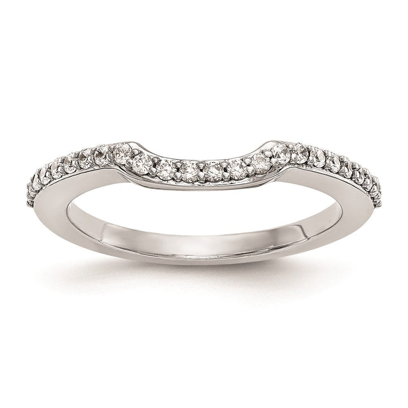 14K Weißgold Ehering mit natürlichen Diamanten