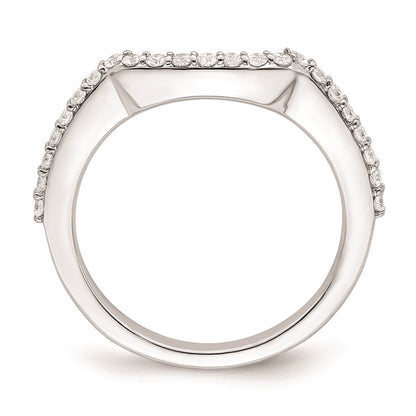 14K Weißgold Ehering mit natürlichen Diamanten