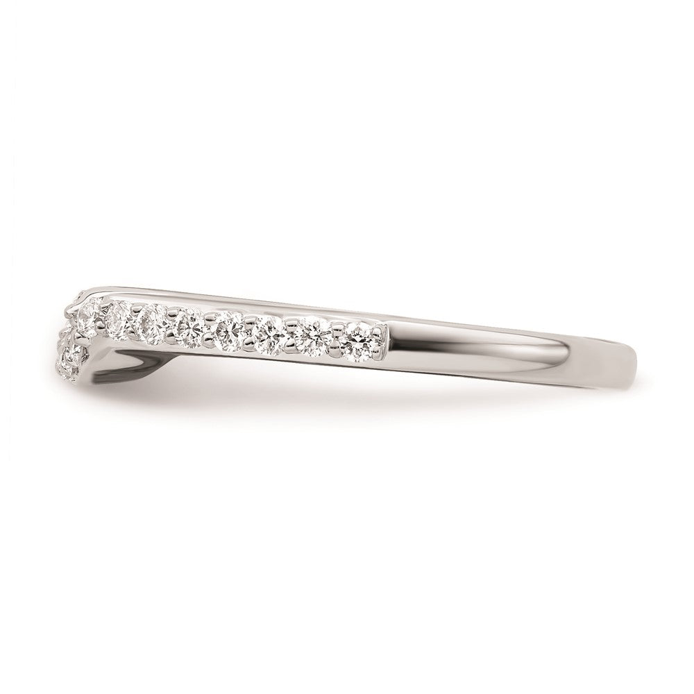 14K Weißgold Ehering mit natürlichen Diamanten
