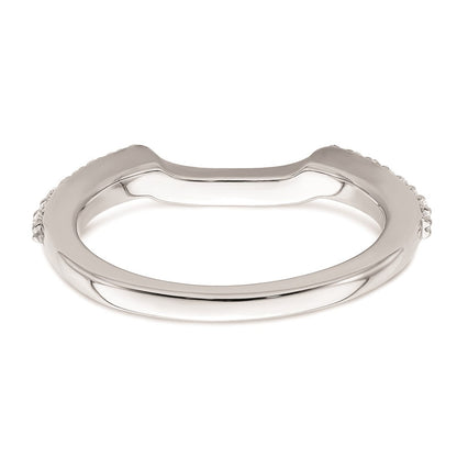 14K Weißgold Ehering mit natürlichen Diamanten