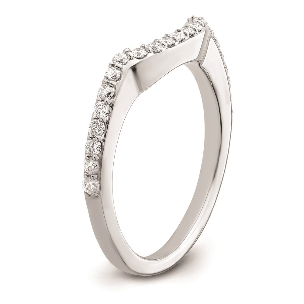 14K Weißgold Ehering mit natürlichen Diamanten