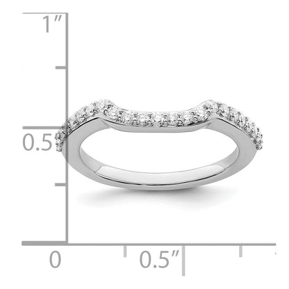 14K Weißgold Ehering mit natürlichen Diamanten