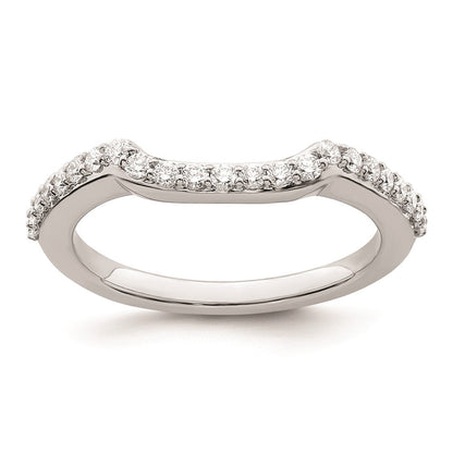 14K Weißgold Ehering mit natürlichen Diamanten
