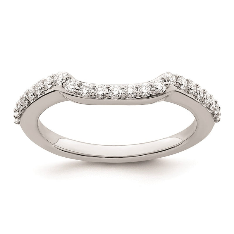14K Weißgold Ehering mit natürlichen Diamanten