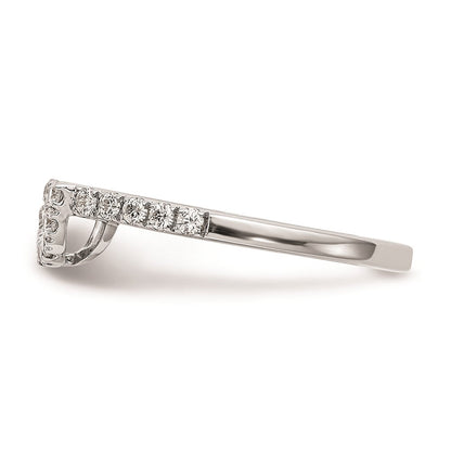 14K Weißgold Ehering mit natürlichen Diamanten