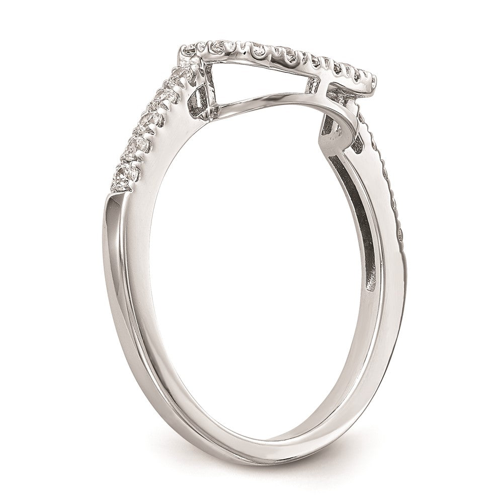 14K Weißgold Ehering mit natürlichen Diamanten