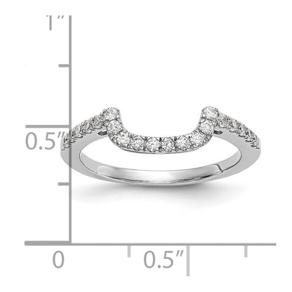14K Weißgold Ehering mit natürlichen Diamanten