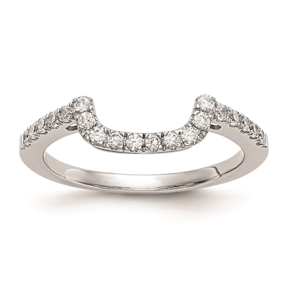 14K Weißgold Ehering mit natürlichen Diamanten
