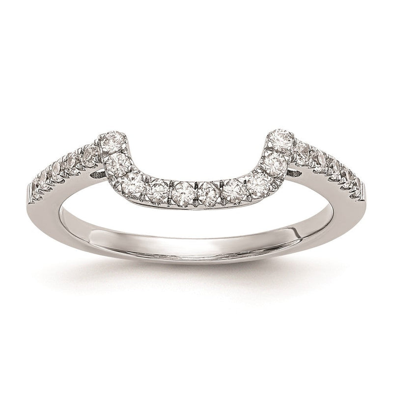 14K Weißgold Ehering mit natürlichen Diamanten
