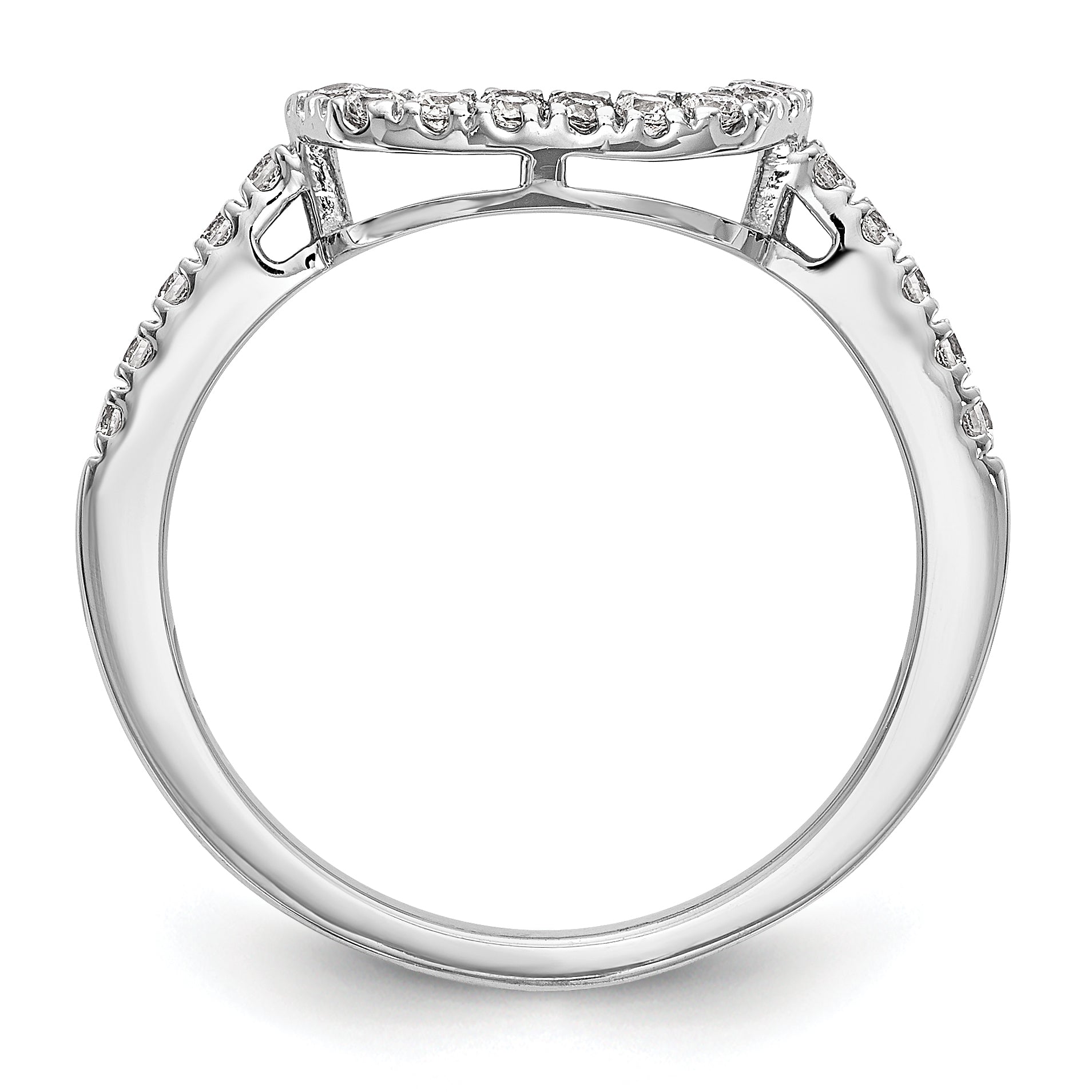 14K Weißgold 0,2 ct. Laborgezüchteter Diamant VS/SI+ G+ Ehering
