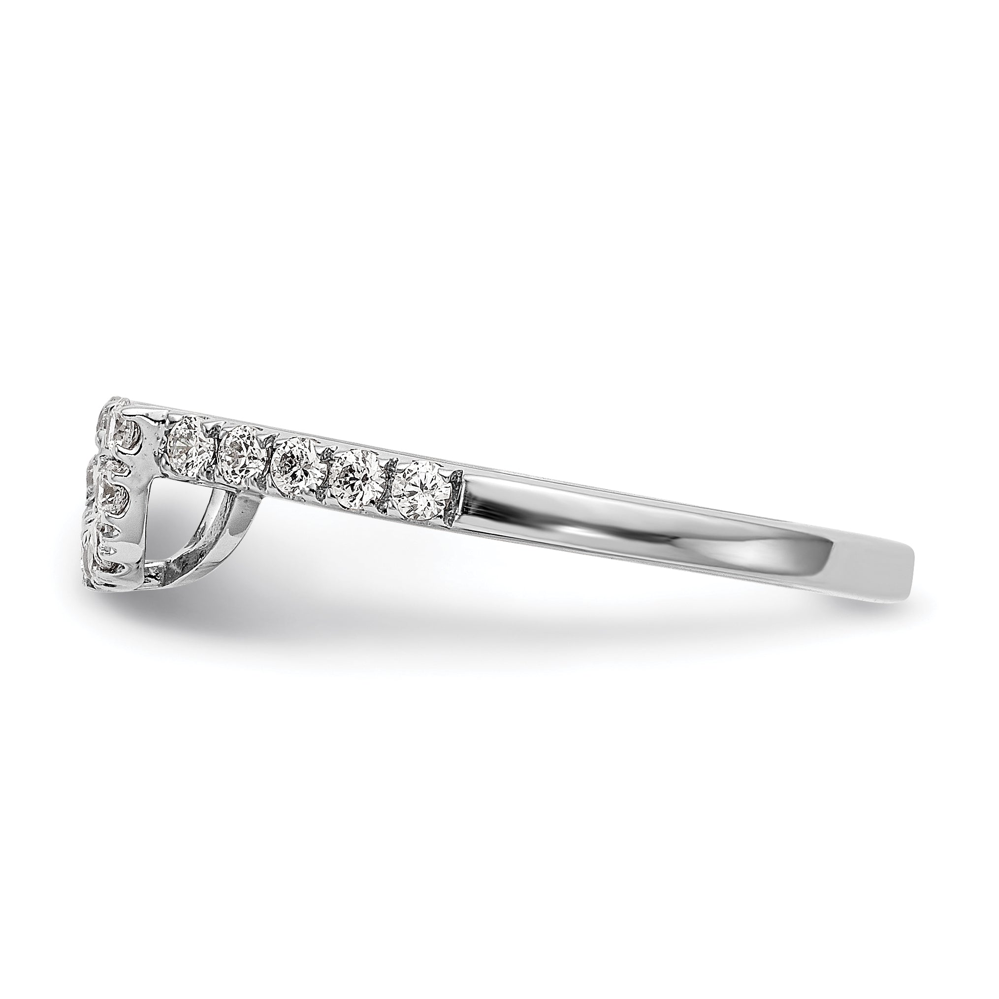 14K Weißgold 0,2 ct. Laborgezüchteter Diamant VS/SI+ G+ Ehering