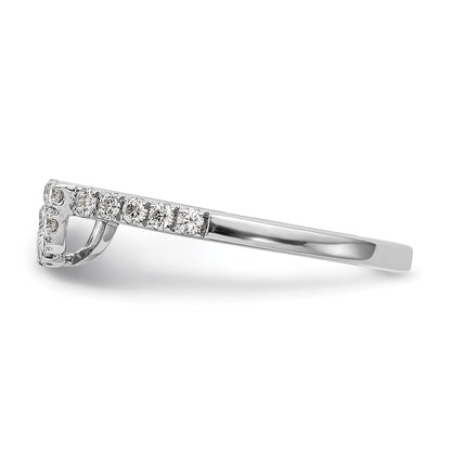 14K Weißgold 0,2 ct. Laborgezüchteter Diamant VS/SI+ G+ Ehering