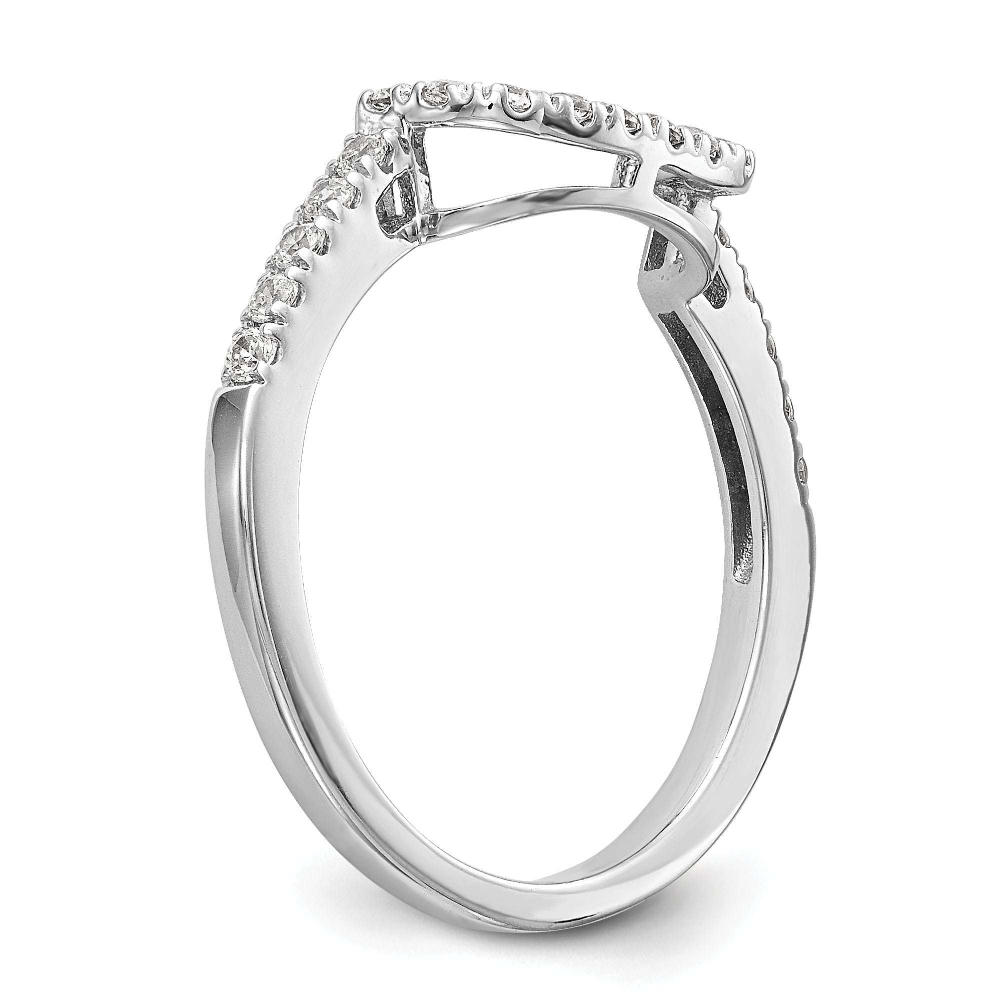 14K Weißgold 0,2 ct. Laborgezüchteter Diamant VS/SI+ G+ Ehering