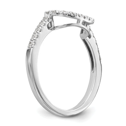 14K Weißgold 0,2 ct. Laborgezüchteter Diamant VS/SI+ G+ Ehering