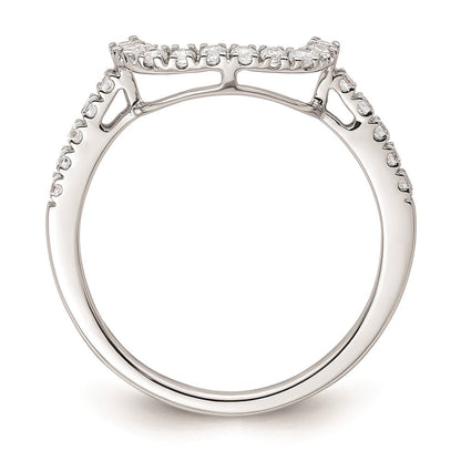Trauring aus 14K Weißgold mit natürlichen Diamanten