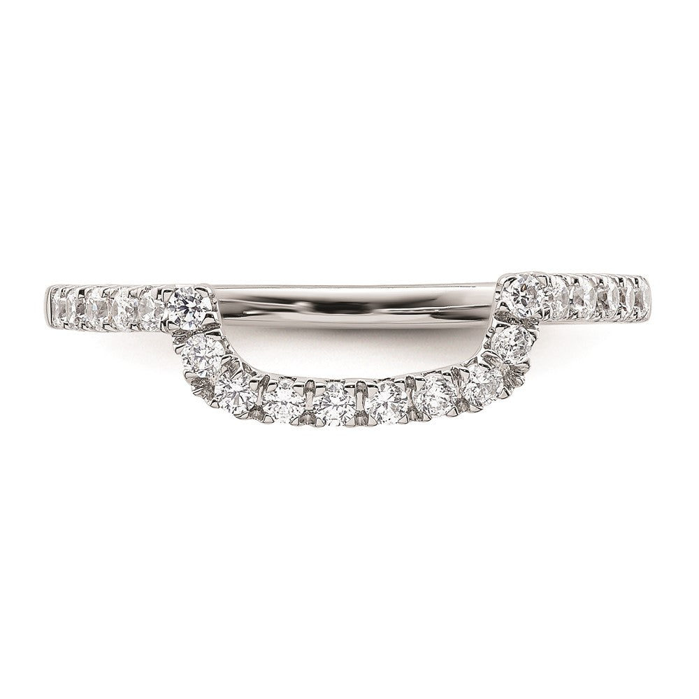 Trauring aus 14K Weißgold mit natürlichen Diamanten