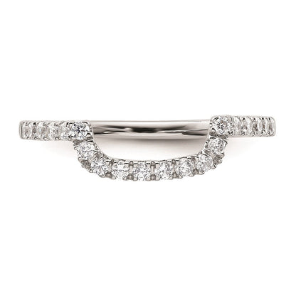 Trauring aus 14K Weißgold mit natürlichen Diamanten